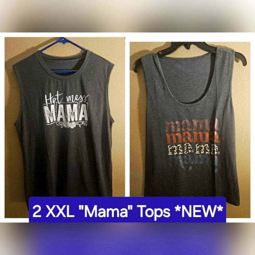 "Hot Mess Mama" 2XL Tank Top Lot of 2 *NEW